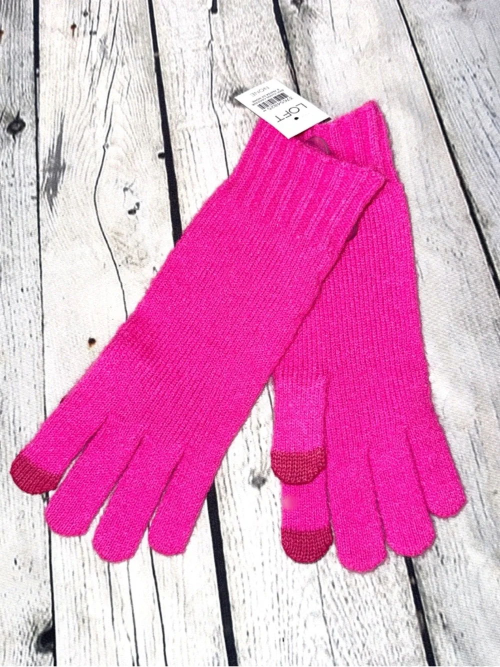 NWT! LOFT Ribbed Winter Gloves